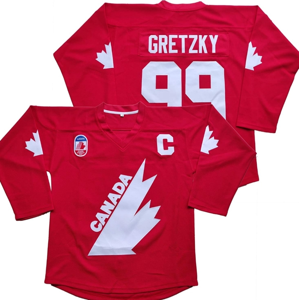 NEW Mens Wayne Gretzky Canadian Hockey Jersey Red